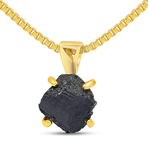 Genuine Raw Black Tourmaline pendant...