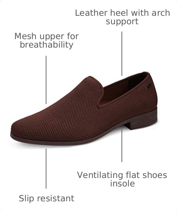 Image of UUBARIS Mens Dress Loafers Tuxedo Suit Slip on Shoes