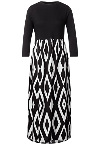 Street One Damen Midi Kleid im Materialmix