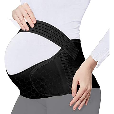 Maternity Belt Pregnancy Support Belt Band Abdominal Support Belt Belly Back Brace Waist/Back/Abdomen Band, Black,Plus Size Cover