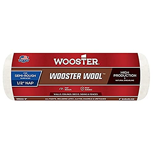 Wooster RR632-9 Wool 1/2" Roller Cover, 9-Inch