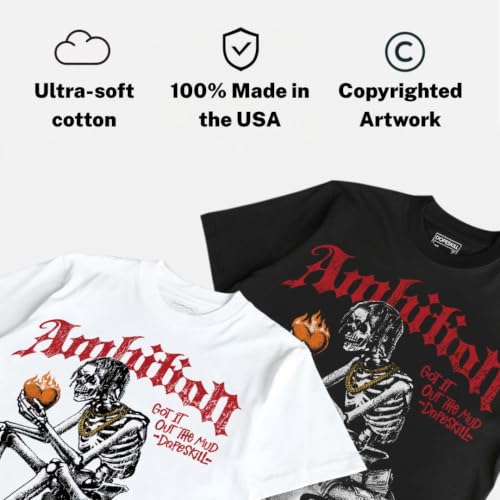 Image of DopeSkill Graphic Tee Streetwear Hip Hop Hypebeast Street Style Unisex T-Shirt Sneaker Colour Matching Shirts Horror Skeleton