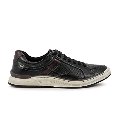 Sapatênis Denim Loop De Couro Preto-Preto-44