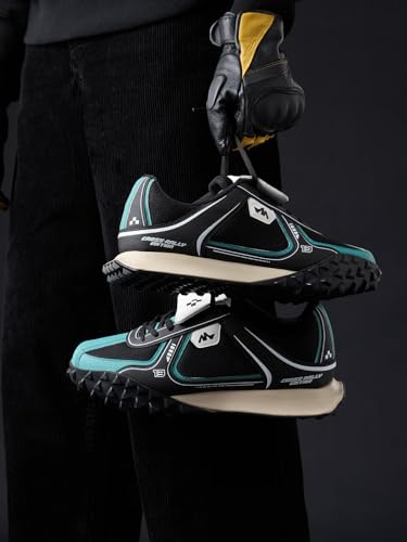 Image of The Souled Store Velocity: Men and Boys Low Top Sneakers | Racing-Inspired Trainer with Breathable Mesh, Cushioned EVA Midsole & Durable Outsole