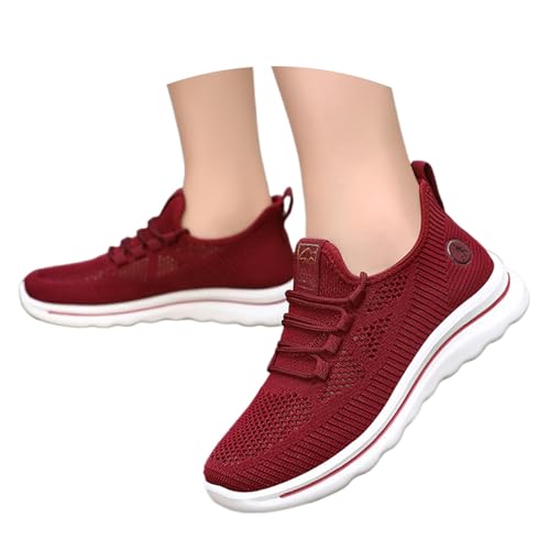 TBloevwlh Arch Support - Zapatillas de correr para niña y mujer, zapatos deportivos de malla para caminar, zapatos de mujer, cómodos, tipo H, tejido ancho, zapatos de terciopelo