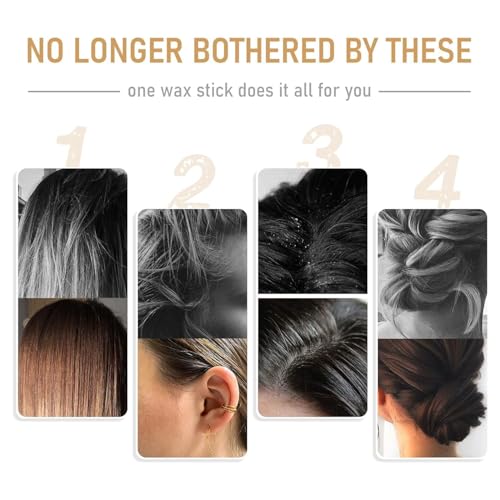 Image of IKT Hair Wax Stick for Women Styling, Wigs and Broken Hair Finishing Hair Tamer for Smoothing Flyaways & Taming Edge Frizz, Non-greasy With Teasing Comb (Pack of 2)