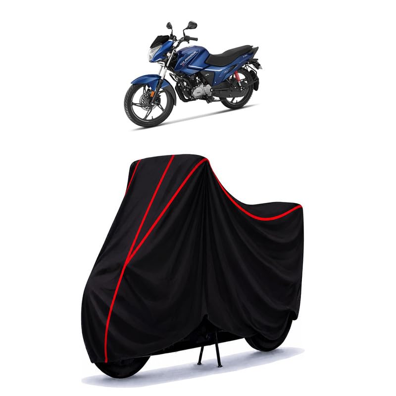 Image of Hero Glamour Xtec Water Resistant Bike Cover for All Motorcycles & Rain | Heavy Duty Taffeta Fabric | UV Protection, Dustproof, Scratchproof | All Weather Two Wheeler Cover with Elastic Bottom