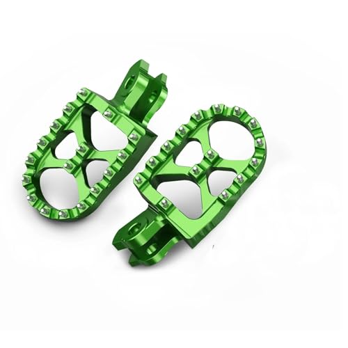 Repose-pieds élargis vert pour Suzuki RMX450Z en randonnée enduro et cross