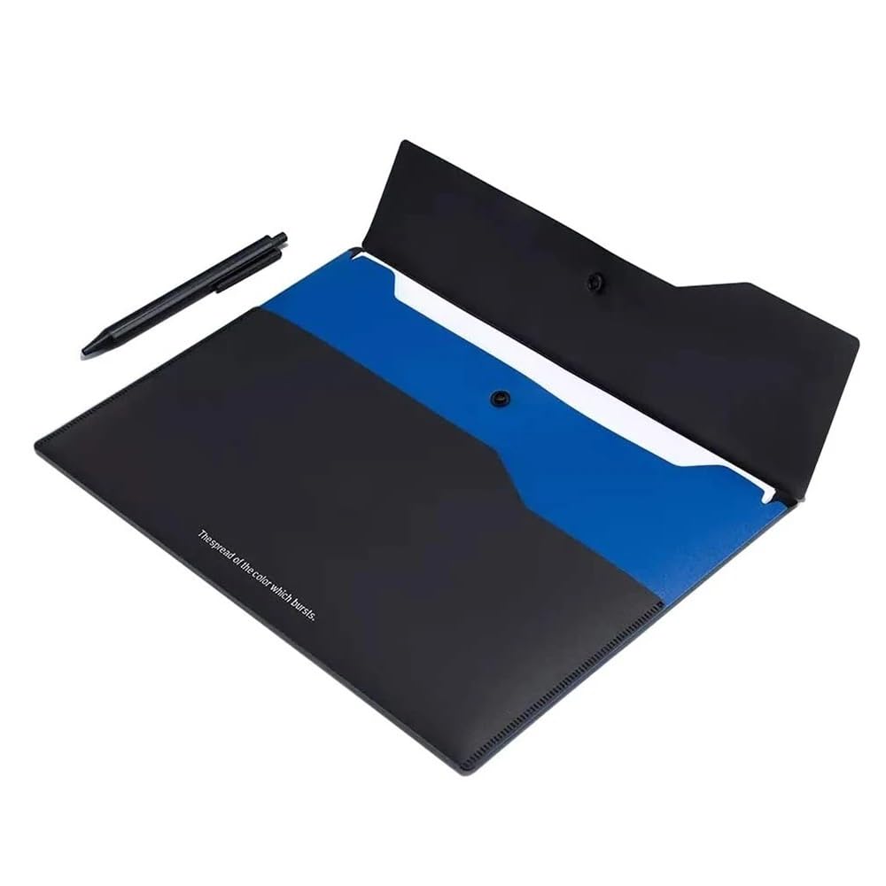 Cartella portadocumenti espandibile Cartella for buste A4 Clip in plastica a doppio strato con chiusura a scatto Organizzatore di file di documenti for l'home office scolastico Cartelline Portadocumen