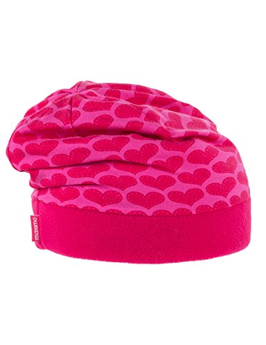 MaxiMo Beanie, Bedruckter Jersey, Rote Herzen, mit...