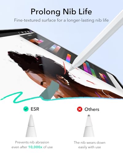ESR 2 Pack Paper-Feel Screen Protectors for iPad 11th/10th Generation A16 (11/10.9 Inch, 2025/2022), Write and Draw Like on Paper, 9H Tempered Glass, Matte Writing Film with Alignment Frame,Anti-Glare - Image 7