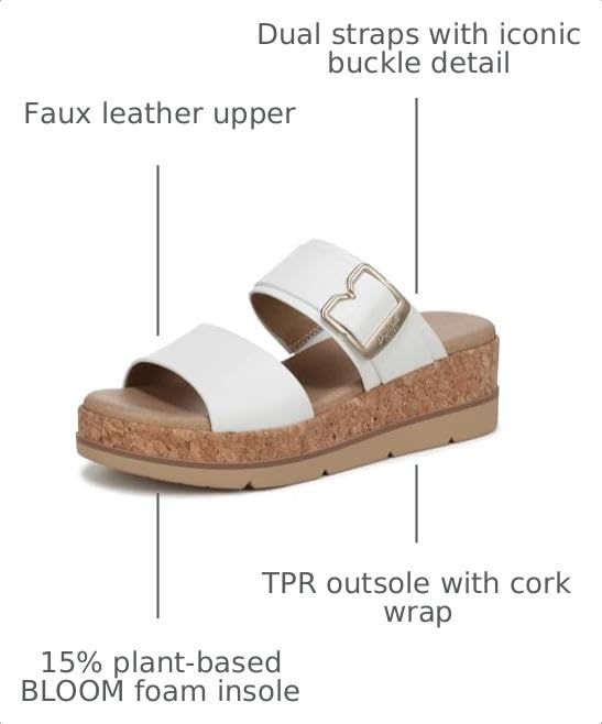 Dr. Scholl's Womens Once More Slide Sandal White 11 M - image 3