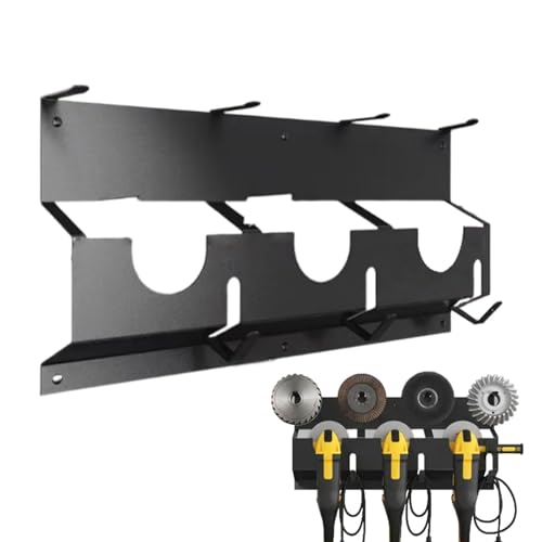 Soporte para dispositivo de amoladora angular - Estante de almacenamiento para soporte de herramientas eléctricas para amoladoras, soporte para amoladora angular de 2 ranuras | Soporte seguro para amo