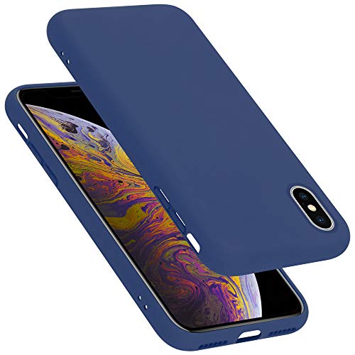 Cadorabo Funda de Silicona Compatible con Apple iPhone X/XS, Funda Protectora de Cuerpo Completo para iPhone X/XS- Resistente a arañazos y Golpes Fina Funda de TPU - Liquid Azul