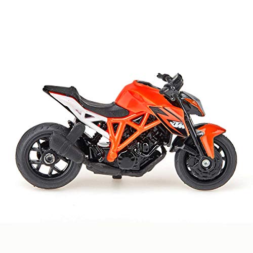 Siku 1384, KTM 1290 Super Duke R Motorrad, Metall/Kunststoff, Orange, Bereifung aus Gummi & 1385 1385-Ducati Panigale 1385, Mehrfarbig