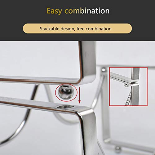 Soporte apilable para 3 botellas de vino acero inox miniatura 4