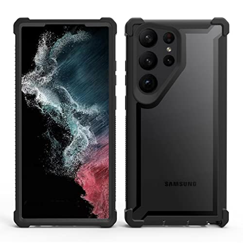 Coque S23 Ultra antichoc Asuwish noire protège des chutes quotidiennes