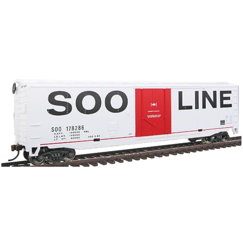 Walthers Trainline 50' Plug-Door Boxcar-Ready to Run-Soo Line 931-1671 HO Scale Model Railroad - Freight Model