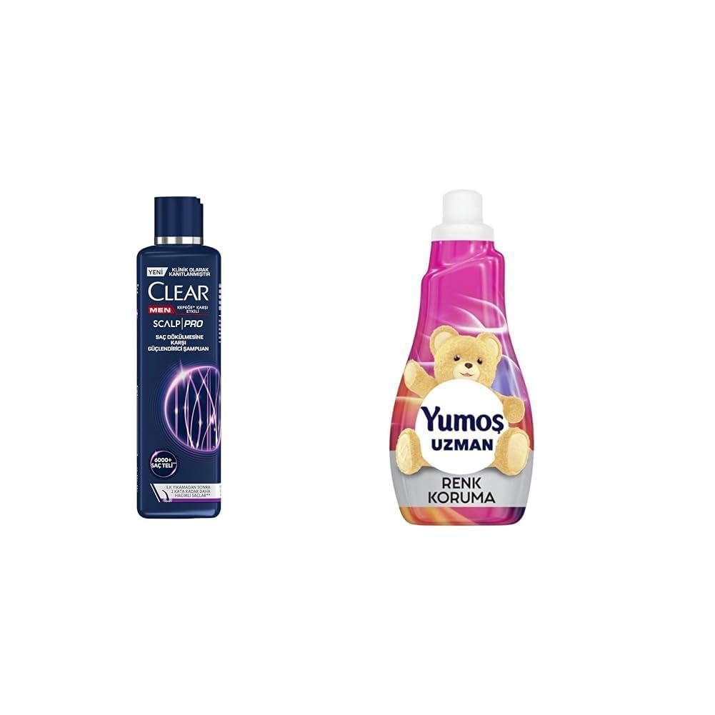 Clear Men Scalp Pro Saç Dökülmesine Karşı Güçlendirici Şampuan Kepeğe Karşı Etkili 300 ml(1) Yumoş Uzman Konsantre Çamaşır Yumuşatıcısı Renk Koruma Kalıcı Koku 50 Yıkama (1 x 1200 mL)(2)