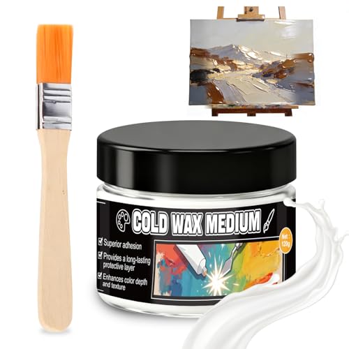 Wax Medium, Barniz Acrilico, Barniz Acrilico Mate, Proporciona una Capa Protectora de Larga Duración Para Acuarela, Gouache, Pintura al Óleo, Acrílica, Tinta y Pastel, 120 g