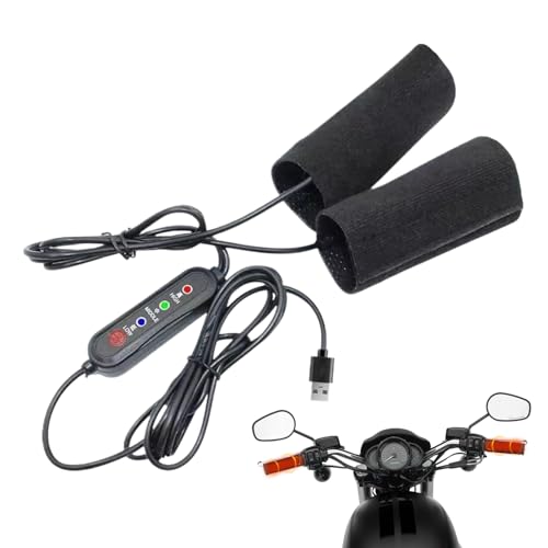 Manillares Calefactados Para Moto | Calentador con Alimentación USB,Funda De Manillar Ligera Para Invierno - Para Motocicleta Scooter Bicicleta Turismo En Carretera Ciudad Noche