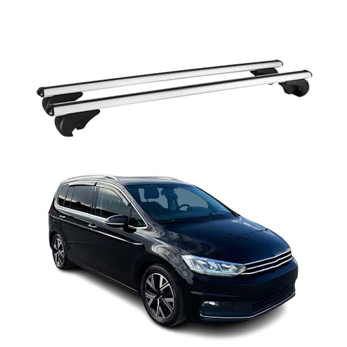 OMAC Dachträger Grundtäger kompatibel mit VW Touran mk2 2015-2025 Aluminium 75kg Silber 2tlg Offene Reling für Fahrradträger, Dachboxen, Skiträger Abschließbar OMAC Dachträger Grundtäger kompatibel mit VW Touran mk2 2015-2025 Aluminium 75kg Silber 2tlg Offene Reling für Fahrradträger, Dachboxen, Skiträger Abschließbar