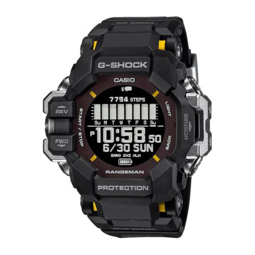 G-Shock GPR-H1000-1DR Digital Dial Black Bio-Based Resin Band Men's Watch Mud Resistant Barometer Altimeter G1529