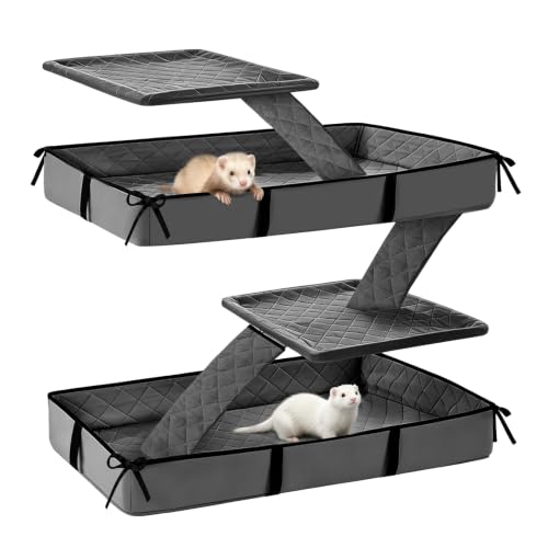 ZAPPUP Ferret Cage Liner Ferret Cage Accessories Suitable for Small Animals Rats Chinchillas Hedgehogs & Ferrets Non-Slip Washable Waterproof Fits Double-Unit Small Animal Cages