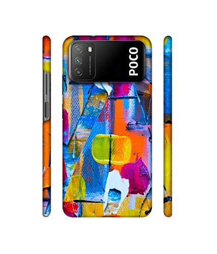 Image of Amazon Brand - Solimo Designer Multicolor Box Texture 3D Printed Hard Back Case Mobile Cover for Mi Poco M3