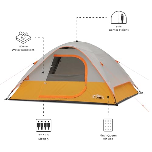 CORE 4-Person Portable Dome Tent