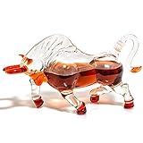 Bull Decanter– 1000ml Scotch Whiskey Decanter - Stock Market Investor Gifts, Bull Decor, Gifts for Boss, Day Trading Bull Market Gifts - Graduation Gift - Wall Street Bull (Prestige Decanters)