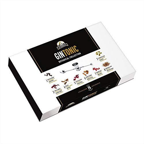 Kit Especias para Gin Tonic de La Barraca - Set 8 Botánicos Ginebra: Pimienta, Enebro, Petalos de Rosa, Canela, Hibisco, Cárdamo, Limón y Regaliz - ENOVINOS