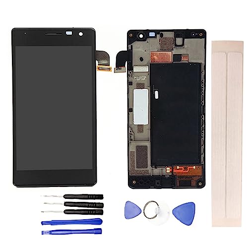 JayTong   visualización LCD y digitalizador de visualización táctil de Repuesto para No kia Lumia 730 735 Negro con Marco