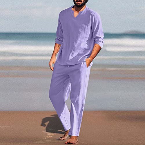 Camisa manga larga de lino y pantalones ibicencos de calidad premium 3