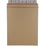JAM PAPER Stay-Flat Photo Mailer Envelopes with Peel & Seal Closure - 9 3/4 x 12 1/4 - Brown Kraft - Sold Individually