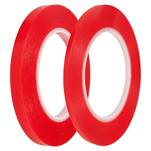 Meprotal 4pcs Clear Double Sided Adhesive Phone Repair Tape Digitizer Repair Tool for Cell Phone iPad Tablets Laptops Camera 2mm/3mm/5mm/10mm x 25m