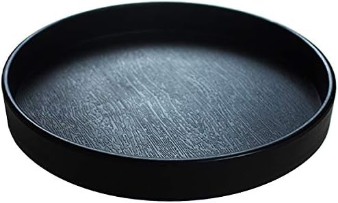 Fuongee 爬行动物水食品碗乌龟喂食器乌龟喂食盘容器(S 码,黑色)