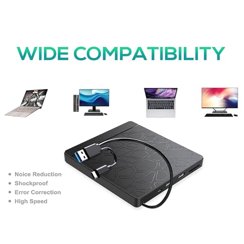 Graveur de disque externe multi-interface USB avec lecteur de carte pour PC - 5