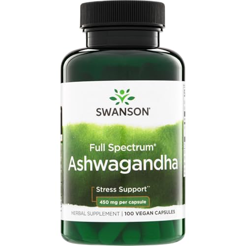 Image of Swanson Full Spectrum Ashwagandha - Natural Stress, Energy, Sleep & Immune Support* - Traditional Ayurvedic Supplement - Gluten-Free & Non-GMO - 100 Vegan Capsules