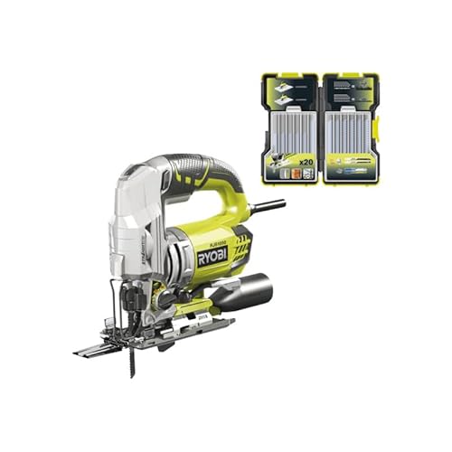 Pack RYOBI Scie sauteuse pendulaire RJS1050 KA5 105mm coffret de 20 lames bois métal 75 100mm RAK20JB - vue 2
