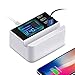 Produktbild NLYWB Ladestation für mehrere Geräte, 4 Anschlüsse Intelligente USB-Ladestation mit Telefonstativhalterung, LCD-Display, kompatiblem iPhone, iPad und Android