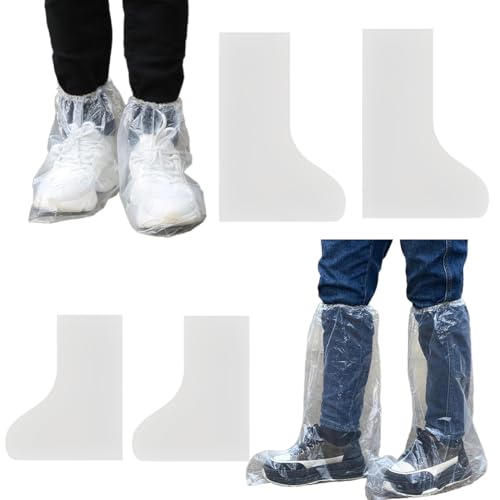 2 Pares Cubre Zapatos Impermeable, Zapatos de Lluvia, Zapatos a Prueba de Agua Cubierta,Cubierta del Zapato Impermeable,Cubrecalzado Impermeable Moto Botas, Larga y Corta