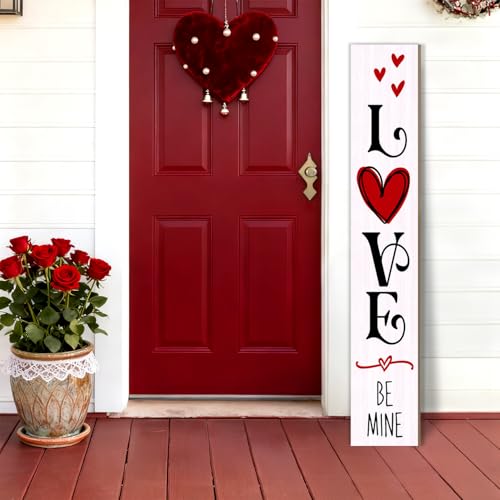 Valentine’s Day Porch Sign 47.2' Wooden “Love...
