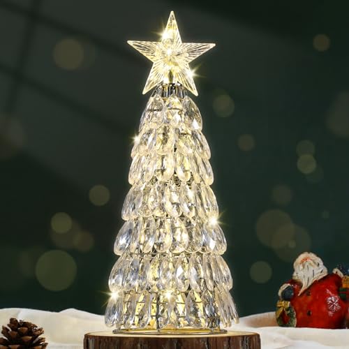 Lewondr Kristall Weihnachtsbaum Licht, Batteriebetriebenes Nachtlicht,...