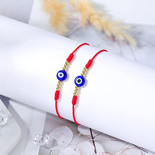 QMEXINS Evil Eye Lucky Red String Bracelets Adjustable Amulet Bracelet Protection Jewelry Set Gift for Women Men Girls&Boys - Image 3