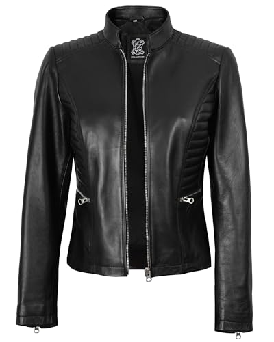 Blingsoul Womens Lightweight Leather black jacket for women| [1310426] Rachel Black, 2XL2