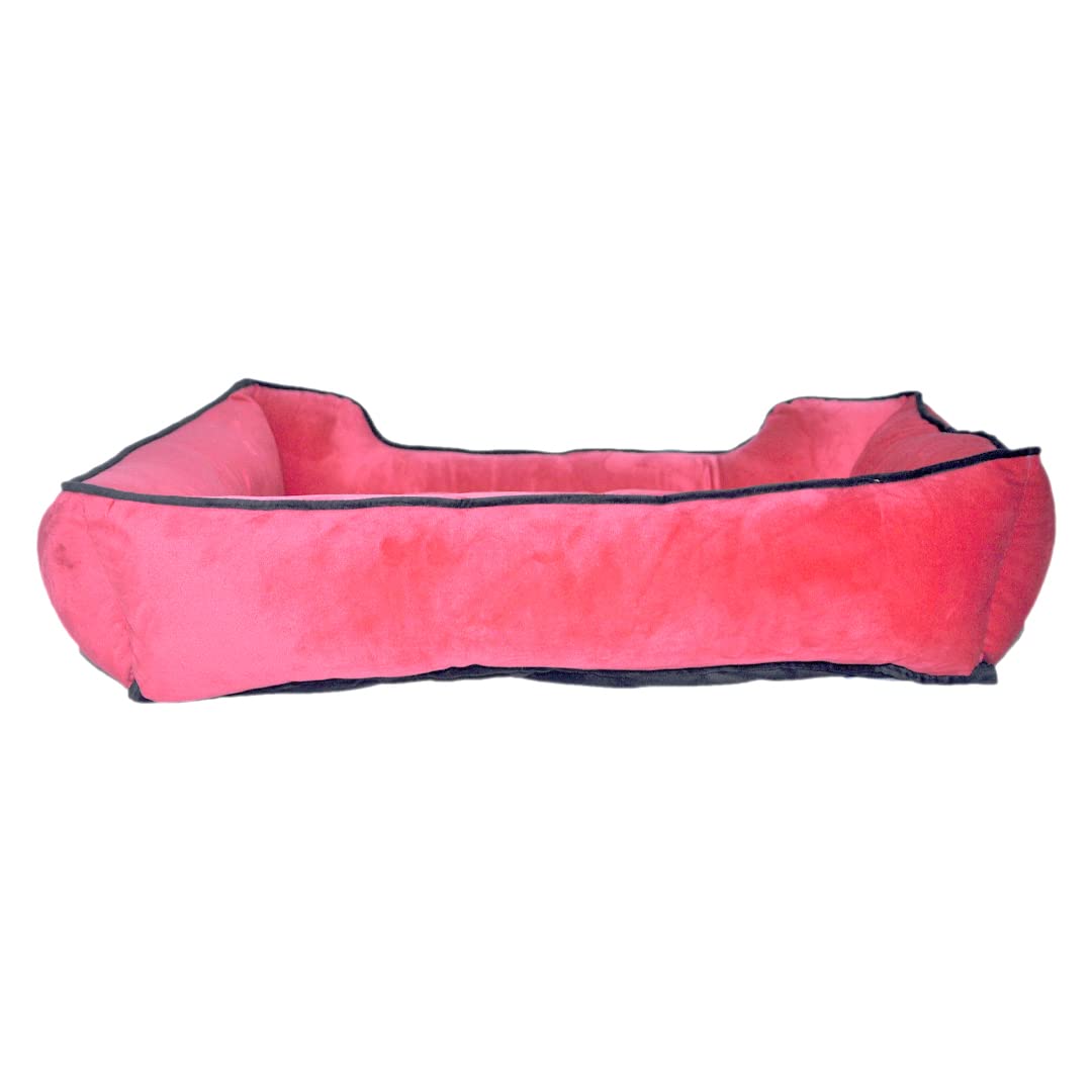 Pet United Fiber Velvet Material Washable Pet Bed for Dog and Cat_Pink Black-1_Small (B09RQNRCXJ) Amazon Price History, Amazon Price Tracker