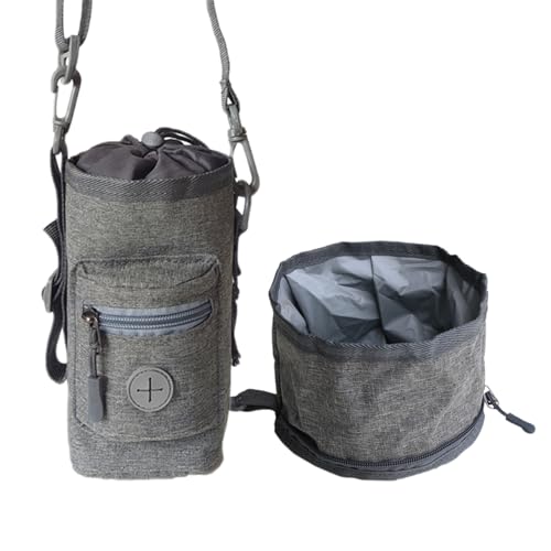 折りたたみ可能な犬のボウル - 水中フードディッパー、オックスフォード組織で作られたフードボウル|ペット用の軽いポータブルボウル、ハイキング用の折りたたみ可能な屋外旅行、簡単な保管ソリューション