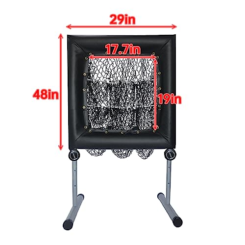 Orchid Pitching Pocket Net For Baseball & Softball, Heavy Duty Pitching Target Strike Zone, Portable Practice Target Pitching Net With 9 Holes Strike Zone, Adjustable Height And Angle #TOP1