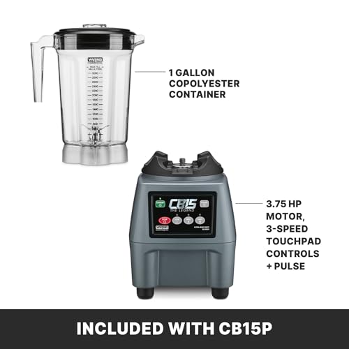 Image of Waring One-Gallon Food Blender with Electronic Keypad & Copolyester Jar | 3.75 HP Commercial Motor, Electronic Keypad, 3-Speed, MAX Pulse, 100+ Cycles a Day, Restaurants, NSF Certified
